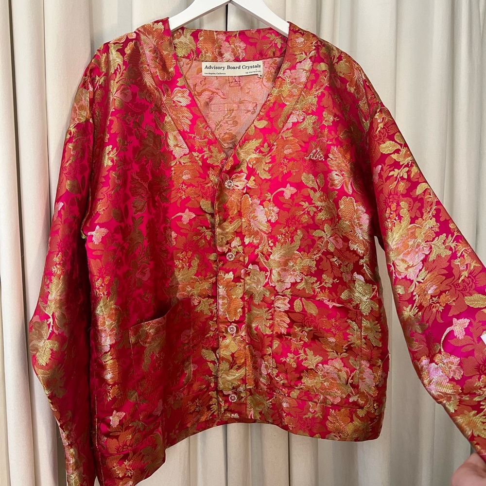 ADVISORY BOARD CRYSTALS Floral Jacquard Shirt Jacket M
